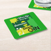 ジンを愛する人 | ジン好き | インテリア | ジンを提供するバー スクエアペーパーコースター (アングル)