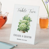 ジンアジサイ蝶テーブル番号記号 台座サイン (インサイチュ)