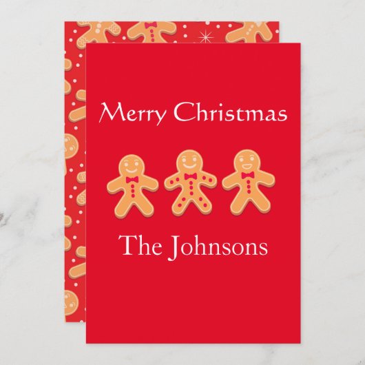 ジンガおもしろいーパンカスタムクリスマス シーズンカード (正面/裏面)