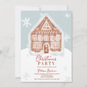 ジンガお洒落ーブレッドハウスクリスマスイラストレーション 招待状 (正面)