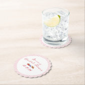 ジンガエレガントムサマーブランチブライダルシャワーピンク ペーパーコースター (インサイチュ)