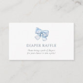 ジンガエレガントムブルーコケット弓おむつラッフル エンクロージャーカード (正面)