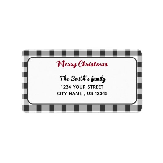 ジンガエレガントム | Merry Christmas差出人住所 ラベル (正面)