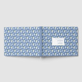 ジンガエレガントーのジャースブルーとホワイト結婚ズ ゲストブック (全面)