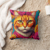 ジンガカラフルネコ枕！ クッション (ブランケット)
