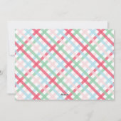 ジンガカラフルムチェックのクリスマス写真 シーズンカード (裏面)