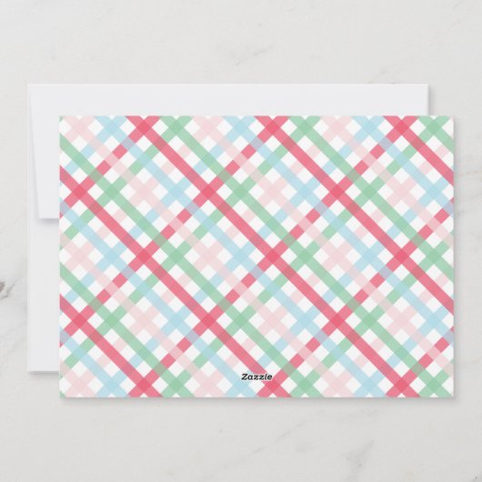 ジンガカラフルムチェックのクリスマス写真 シーズンカード (裏面)