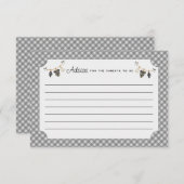 ジンガクラシックムリトルブハロウィーンベイビーシャワー アドバイスカード (正面/裏面)