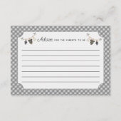 ジンガクラシックムリトルブハロウィーンベイビーシャワー アドバイスカード (正面)