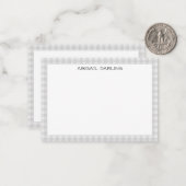 ジンガシンプルムモダンシッ縁どト ノートカード (正面/裏面インサイチュ)