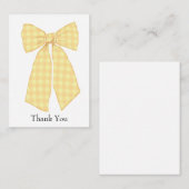 ジンガパーソナライズされたムコケット弓ありがとう ノートカード (正面/裏面)