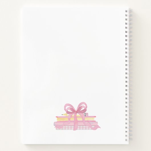 ジンガパーソナライズされたムスクールクレスト ノートブック (裏面)