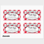 ジンガパーソナライズされたムファーム卵カートンラベル 長方形シール (シート)