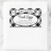 ジンガパーソナライズされたムファーム卵カートンラベル 長方形シール (バッグ)