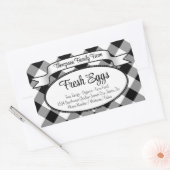 ジンガパーソナライズされたムファーム卵カートンラベル 長方形シール (封筒)