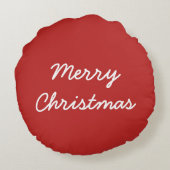 ジンガパーソナライズされたーパン女の子クリスマス枕 ラウンドクッション (裏面)