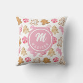 ジンガパーソナライズされたーパン&スガルプラムピンク柄 クッション (裏面)
