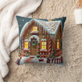 ジンガパーソナライズされたーブレッドハウス装飾用クッション クッション (ブランケット)