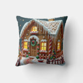 ジンガパーソナライズされたーブレッドハウス装飾用クッション クッション (裏面)