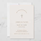 ジンガミニマルムバプテスマ《キリスト教》洗礼式や命名式クロス招待状 招待状 (正面)