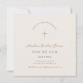 ジンガミニマルムバプテスマ《キリスト教》洗礼式や命名式スクエア招待状 招待状 (正面)