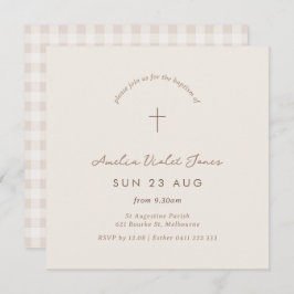 ジンガミニマルムバプテスマ《キリスト教》洗礼式や命名式スクエア招待状 招待状