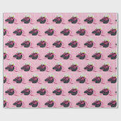 ジンガムにスニーカーでデイジー ラッピングペーパー (フラット)