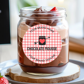 ジンガムはピンク柄の瓶ラベルをビジネス用にチェック ラウンドシール