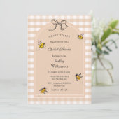 ジンガムはブライダルシャワーの招待を意図した 招待状 (スタンド正面)