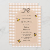 ジンガムはブライダルシャワーの招待を意図した 招待状 (正面/裏面)