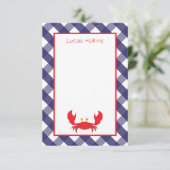 ジンガムカニパーソナライズされたノートカード サンキューカード (スタンド正面)