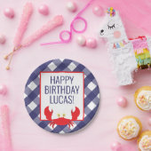 ジンガムカニパーソナライズされたパーティープレート ペーパープレート (パーティー)