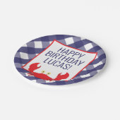 ジンガムカニパーソナライズされたパーティープレート ペーパープレート (アングル)