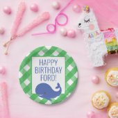 ジンガムクジラパーソナライズされたパーティープレート ペーパープレート (パーティー)