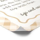 ジンガムグースベビーシャワーミモザバーサイン ポスター (角)