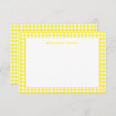 ジンガムパーソナライズされたノートカード サンキューカード (正面/裏面)