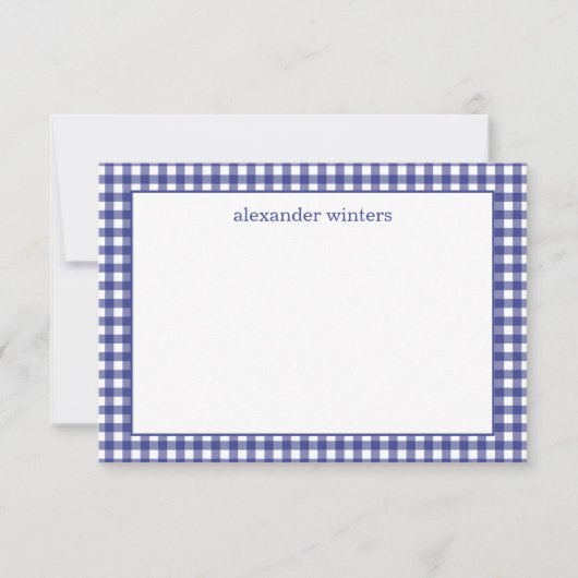 ジンガムパーソナライズされたノートカード サンキューカード (正面)