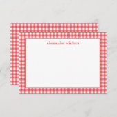 ジンガムパーソナライズされたノートカード サンキューカード (正面/裏面)