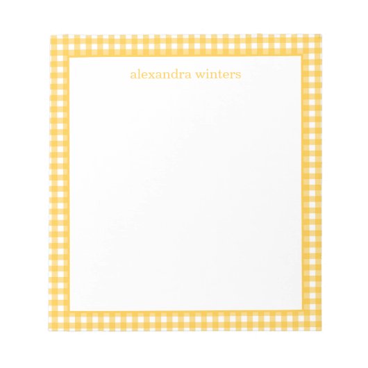 ジンガムパーソナライズされたメモ帳 ノートパッド (正面)