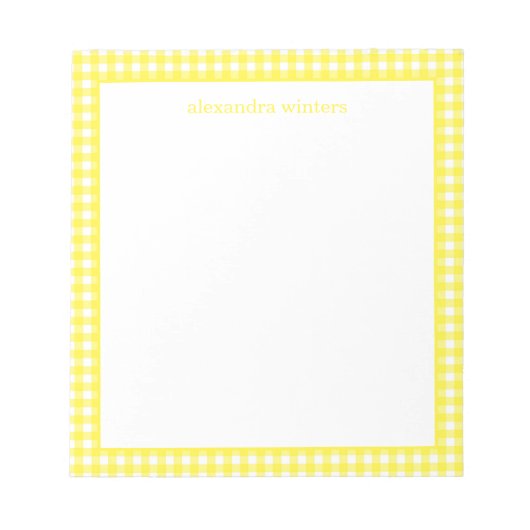 ジンガムパーソナライズされたメモ帳 ノートパッド (正面)