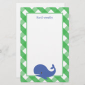 ジンガムパーソナライズされた鯨文具 (正面/裏面)