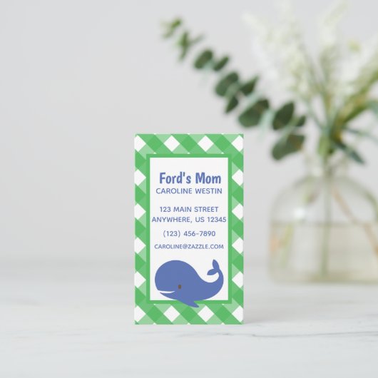 ジンガム捕鯨業連絡又はカード 名刺 (スタンド正面)