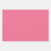 ジンガム無地のとダークピンクの包み紙 ラッピングペーパーシート (正面2)