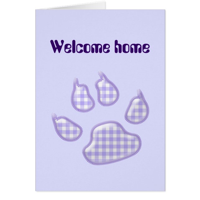 ジンガム犬の手 – 紫 (正面)