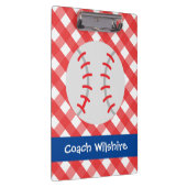 ジンガム野球クリップボパーソナライズされたード クリップボード (右)