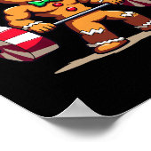 ジンガーおもしろいシュレッドジンジャーブレッドマンジムボディビル ポスター (角)