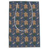 ジンガーお洒落パンとキャンディーキャンクリスマス ミディアムペーパーバッグ (正面)