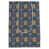 ジンガーお洒落パンとキャンディーキャンクリスマス ミディアムペーパーバッグ (裏面)