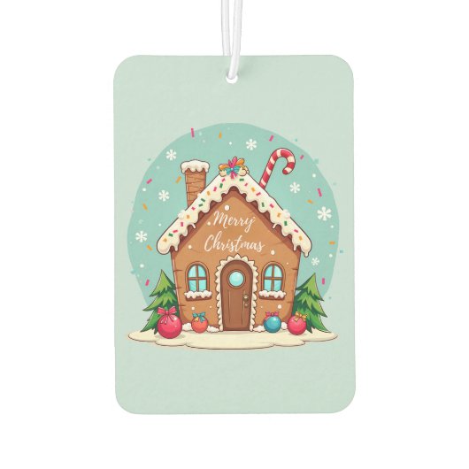 ジンガーお洒落ブレッドハウスクリスマスシーン カーエアーフレッシュナー (裏面)