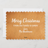 ジンガーお洒落ブレッドハウスファミリーフォトクリスマス シーズンカード (裏面)